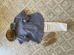 Harshman Shirt - Size M - Blue/White